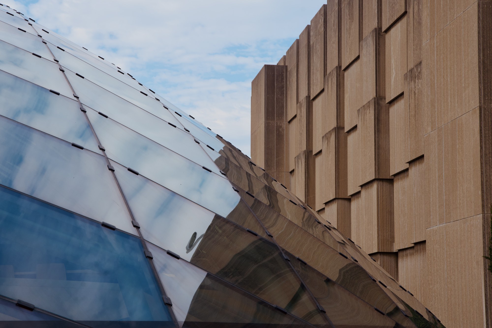 Contrasting building surfaces