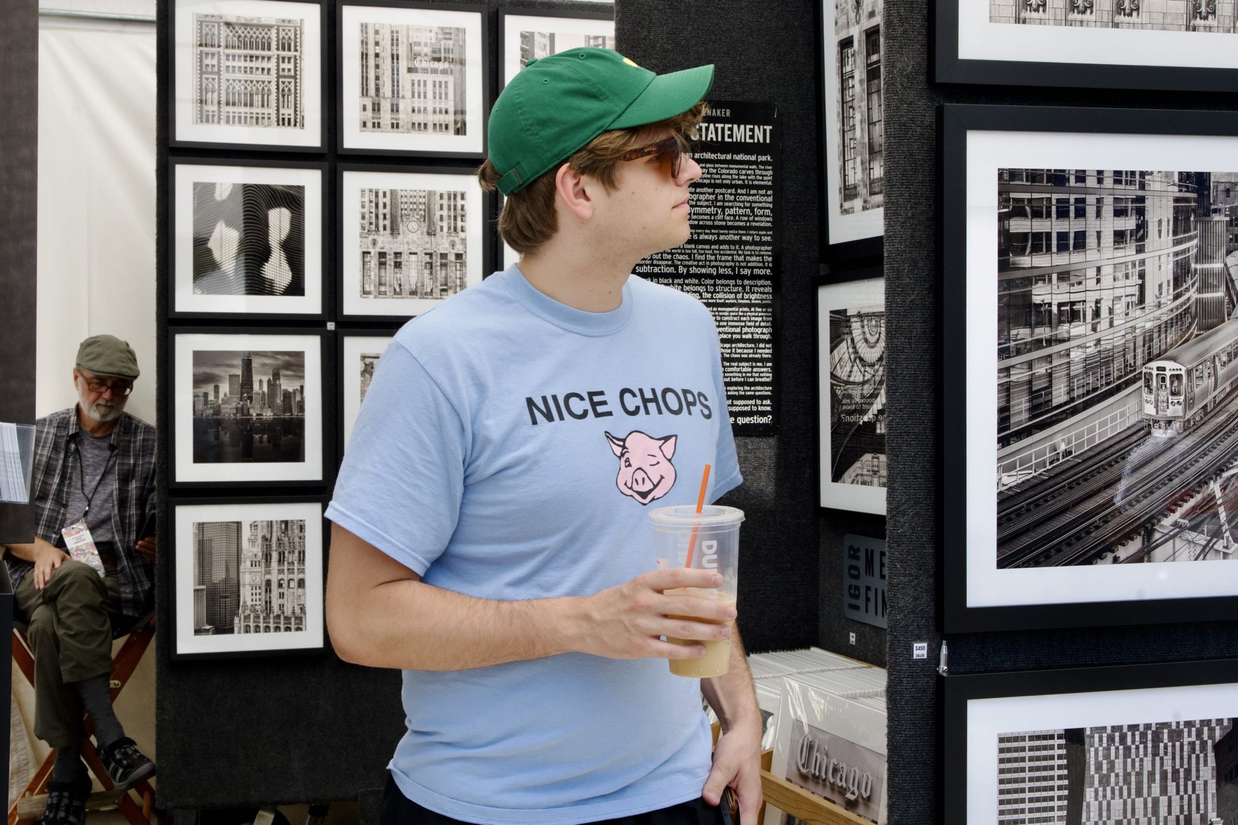 Northwestern rising senior Aidan Klineman said he stumbled across the event with his friend on a Target run. He said he was browsing Igor Menaker’s architectural photograph collections for dorm decor.