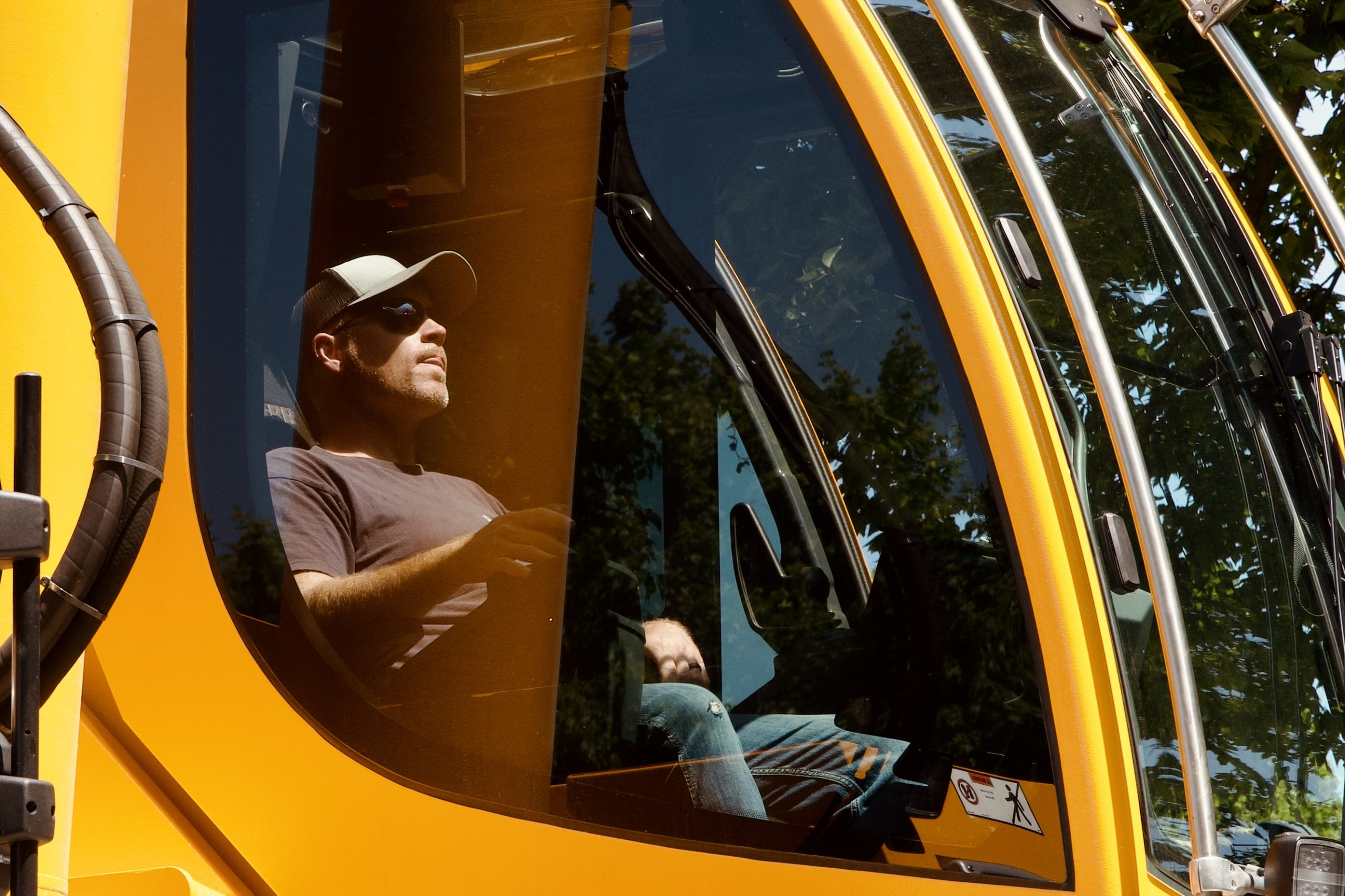 Ray Graham works the crane.